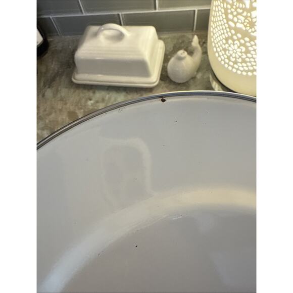 Formation White Salad Plate Farmhouse Enamelware 9” ***Set Of SIX*** - Picture 6 of 9